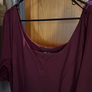 Chilly Chiles Burgundy Dress